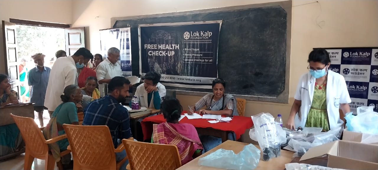 Health Camp in Talawade Village