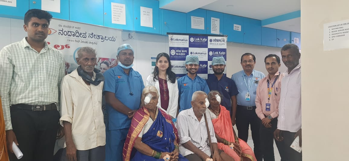 Lok Kalp Foundation and Nandadeep Eye Hospital Successfully Conduct Free Cataract Surgeries for Talawade Village Patients