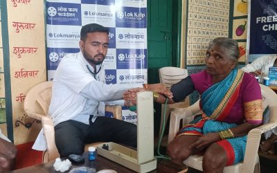 Lok Kalp Foundation and KLE Ayurvedic Hospital Conduct Free Health Checkup Camp at Golyali Village