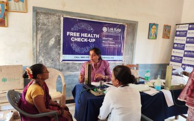 Lok Kalp Foundation and KLE Ayurvedic Hospital Conduct Free General Health Camp at Amgaon Village