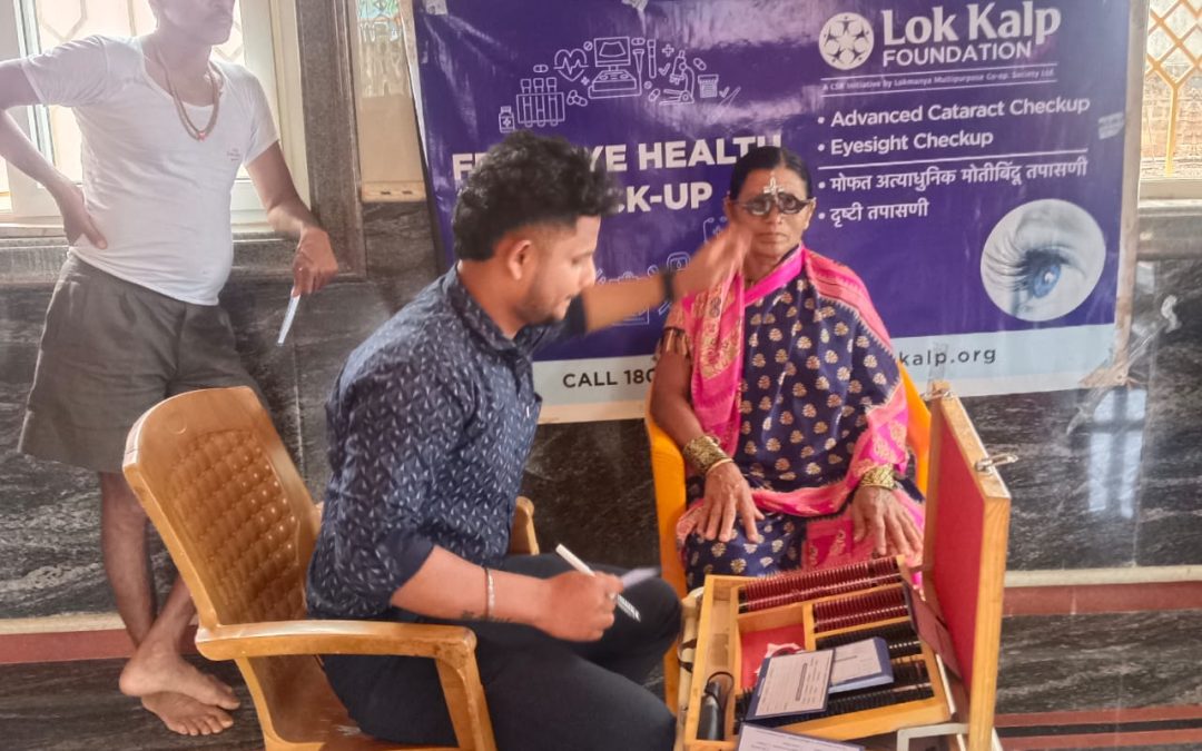 Lok Kalp Foundation and Netradarshan Super Speciality Eye Hospital Conduct Free Eye Camp at Kapoli Village