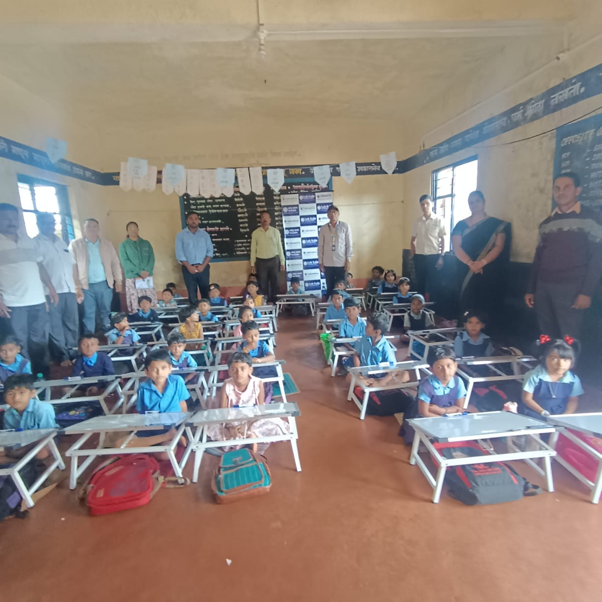 Lok Kalp Foundation Donates Whiteboard Study Tables to MHPS Olmani School-2