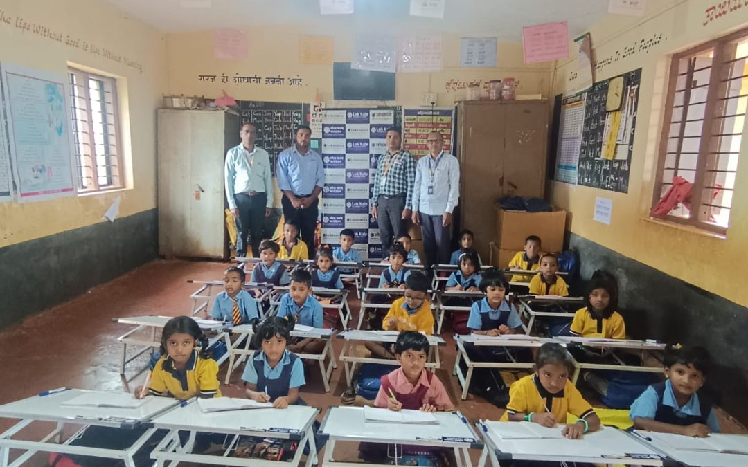 Lok Kalp Foundation Donates Whiteboard Study Tables to MHPS Jamboti Vadgaon and Devachihatti Schools