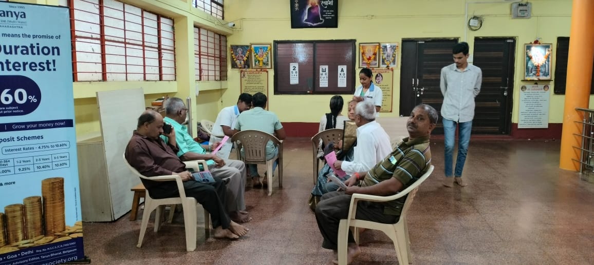 Lok Kalp Foundation and Lokmanya Multipurpose Co-operative Society Ltd Conduct Free Eye Check-up Camp at M. Vadgaon Branch-2