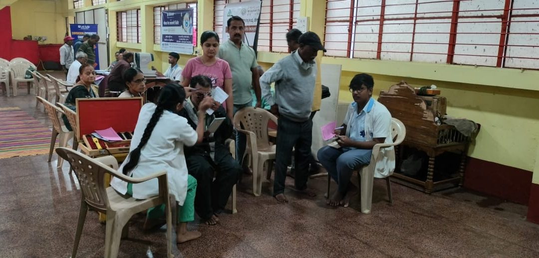 Lok Kalp Foundation and Lokmanya Multipurpose Co-operative Society Ltd Conduct Free Eye Check-up Camp at M. Vadgaon Branch