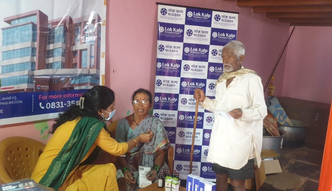 Lok Kalp Foundation & Centracare Hospital Belgaum Conduct Free General Health Camp at Olmani Village