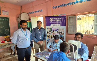 Lok Kalp Foundation Organizes Free Eye Check-Up Camp for School Students at Nartavade Tahasil Radhanagiri Kolhapur on Account of Childrens Day
