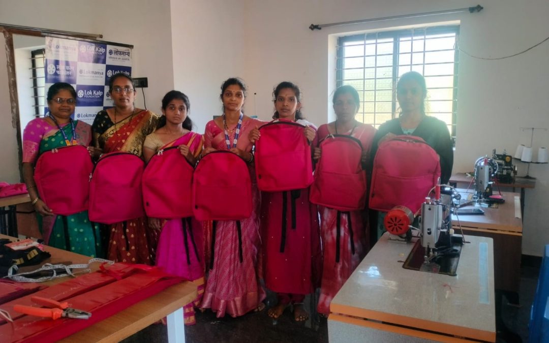 Lok Kalp Foundation & Pankh India Foundation Successfully Conduct School Bag Stitching Training at Kankumbi