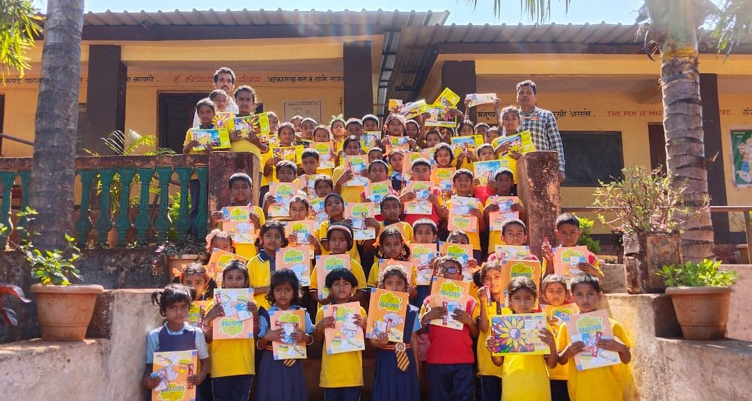 Lok Kalp Foundation Donates Education Kits and Sweets to Students from 32 Adopted Village Schools on Children’s Day