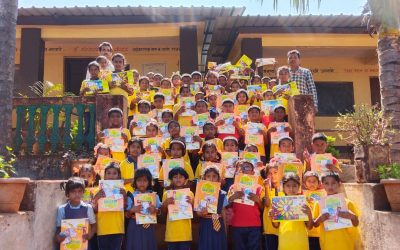 Lok Kalp Foundation Donates Education Kits and Sweets to Students from 32 Adopted Village Schools on Children’s Day
