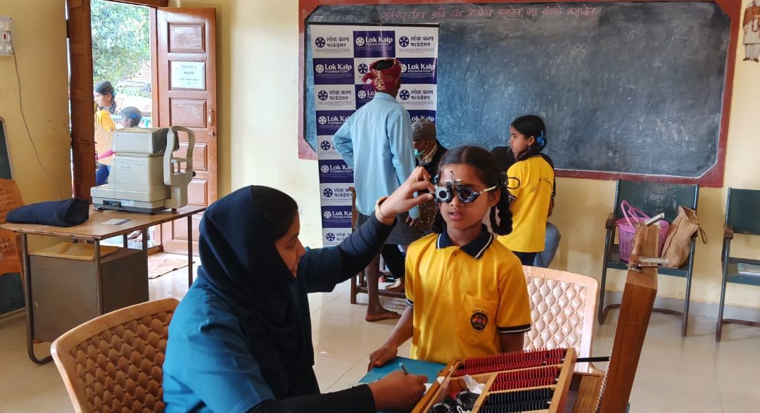 Lok Kalp Foundation and Netradarshan Super Speciality Eye Hospital Conduct Free Eye Camp at Talawade Village