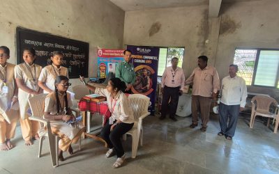 Lok Kalp Foundation organized a Health and Eye Check-up Camp at Yashwantrao Chavan Vidyalaya, Mauje Digraj.