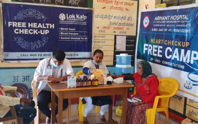 Lok Kalp Foundation and Arihant Hospital Conduct Free General Health Camp at Golyali Village