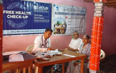 Lok Kalp Foundation and KLE Ayurvedic Hospital Conduct Free General Health Camp at Olmani Village