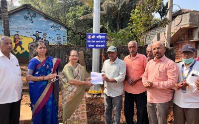 Shree Mahila Credit Souharda Sahakari Sangh Niyamit, Belgaum Successfully Installs High Mast Light at Jamboti Village