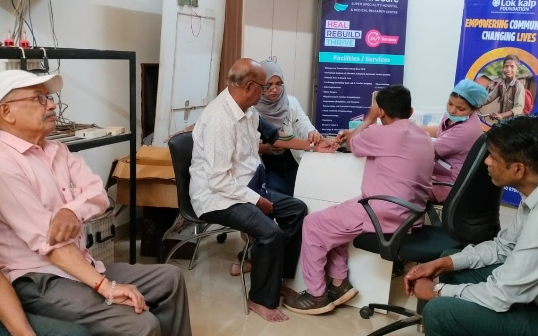 Free BP/Sugar  Check – Up Camp conducted by Lok Kalp Foundation under CSR initiative