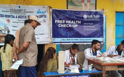 Lok Kalp Foundation & KLE Ayurvedic Hospital Conduct Free General Health Camp at Handikopwada Village